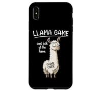 Funny Mens Womens Kids Llama Game Don't Look at The Llama Coque pour iPhone XS Max