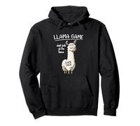 Funny Mens Womens Kids Llama Game Don't Look at The Llama Sweat à Capuche