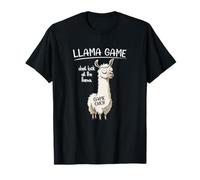 Funny Mens Womens Kids Llama Game Don't Look at The Llama T-Shirt