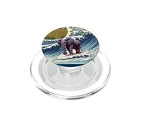 Funny Mens Womens Kids Mama Surfing A Wave Elephant Lover PopSockets PopGrip pour MagSafe