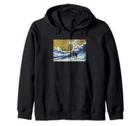 Funny Mens Womens Kids Mama Surfing A Wave Elephant Lover Sweat à Capuche