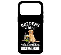 Funny Mens Womens Wine Lover Golden Retriever Owner Coque pour iPhone 17 Pro Max