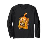 Funny Meow Crunch Cat Snack Thief Approved Manche Longue