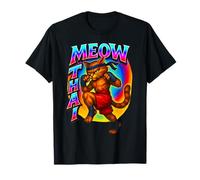 Funny Meow Thai Muay Thai Chat Fighter Pun Dad Blague T-Shirt