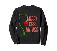Funny Merry Kiss My Ass Christmas Pun Graphique pour Adulte Sweatshirt