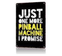Funny Metal Wall-Art Pinball Machine Vintage Poster Nostalgic Gaming Theme Basement Decor 8 X 12 inch