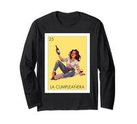 Funny Mexican 25th Birthday Girl Design - La Cumpleañera Manche Longue