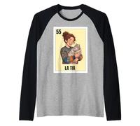 Funny Mexican Design for Aunt Cat Lady Version - La Tia Manche Raglan
