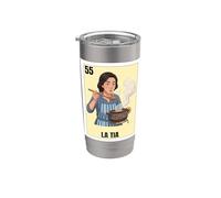 Funny Mexican Design for Aunt - La Tia Cocinera Gobelet isotherme en acier inoxydable double paroi