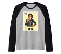 Funny Mexican Design for Aunt - La Tia Rockera Manche Raglan