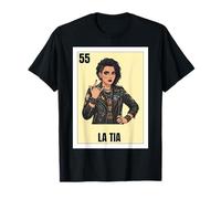 Funny Mexican Design for Aunt - La Tia Rockera T-Shirt