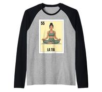 Funny Mexican Design for Aunt - La Tia Yoga Manche Raglan