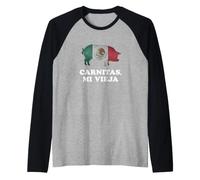 Funny Mexican Food Carnitas Mi Vieja Taco Lover Manche Raglan
