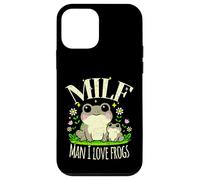 Funny Milf Man I Love Frogs Mignon Rétro Vieilli Boho Coque pour iPhone 12 Mini