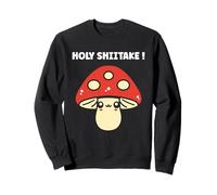 Funny Minimalist Mushroom Simple Holy Shiitake Sweatshirt