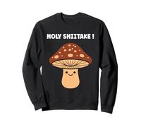 Funny Minimalist Mushroom Simple Holy Shiitake Sweatshirt