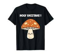 Funny Minimalist Mushroom Simple Holy Shiitake T-Shirt