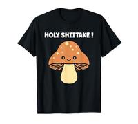 Funny Minimalist Mushroom Simple Holy Shiitake T-Shirt