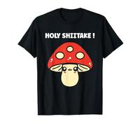 Funny Minimalist Mushroom Simple Holy Shiitake T-Shirt