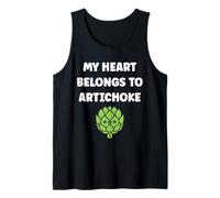 Funny minimalist vegetable quote my heart artichoke Débardeur