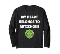 Funny minimalist vegetable quote my heart artichoke Manche Longue