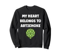 Funny minimalist vegetable quote my heart artichoke Sweatshirt