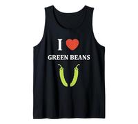 Funny Minimalist Vegetable Simple i Love Green Beans Débardeur
