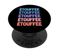 Funny Modern Repeated Étouffée Louisiana Etouffee PopSockets PopGrip Adhésif