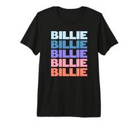Funny Modern Repeated Text Design Billie T-Shirt Haut de Gamme