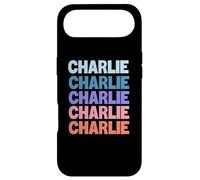 Funny Modern Repeated Text Design Charlie Coque pour iPhone Air