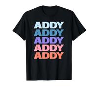 Funny Modern Repeated Text Design First Name Addy T-Shirt Graphique avec Valeur, Homme, Noir, XL