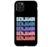 Funny Modern Repeated Text Design First Name Benjamin Coque pour iPhone 11 Pro Max