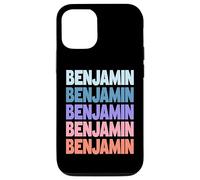 Funny Modern Repeated Text Design First Name Benjamin Coque pour iPhone 12/12 Pro