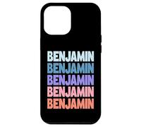 Funny Modern Repeated Text Design First Name Benjamin Coque pour iPhone 12 Pro Max