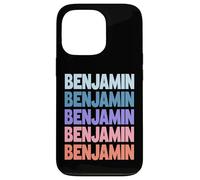 Funny Modern Repeated Text Design First Name Benjamin Coque pour iPhone 13 Pro