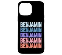 Funny Modern Repeated Text Design First Name Benjamin Coque pour iPhone 13 Pro Max