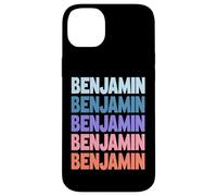 Funny Modern Repeated Text Design First Name Benjamin Coque pour iPhone 14 Plus