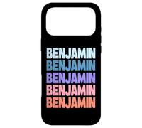 Funny Modern Repeated Text Design First Name Benjamin Coque pour iPhone 17 Pro Max