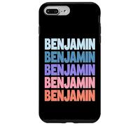 Funny Modern Repeated Text Design First Name Benjamin Coque pour iPhone 7 Plus/8 Plus