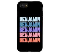 Funny Modern Repeated Text Design First Name Benjamin Coque pour iPhone SE (2020) / 7/8
