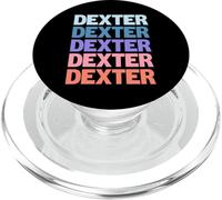 Funny Modern Repeated Text Design First Name Dexter PopSockets PopGrip pour MagSafe