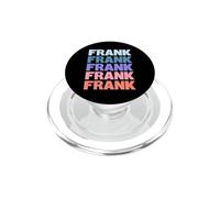 Funny Modern Repeated Text Design First Name Frank PopSockets PopGrip pour MagSafe