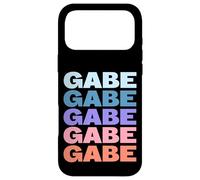 Funny Modern Repeated Text Design First Name Gabe Coque pour iPhone 17 Pro Max