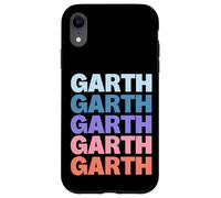 Funny Modern Repeated Text Design First Name Garth Coque pour iPhone XR