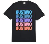 Funny Modern Repeated Text Design First Name Gustavo Comfort Colors Adult Heavyweight T-Shirt