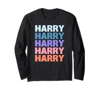 Funny Modern Repeated Text Design First Name Harry Manche Longue