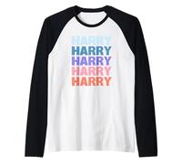Funny Modern Repeated Text Design First Name Harry Manche Raglan
