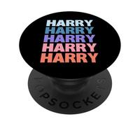 Funny Modern Repeated Text Design First Name Harry PopSockets PopGrip Adhésif