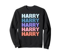 Funny Modern Repeated Text Design First Name Harry Sweatshirt