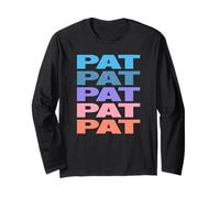 Funny Modern Repeated Text Design First Name Pat Manche Longue